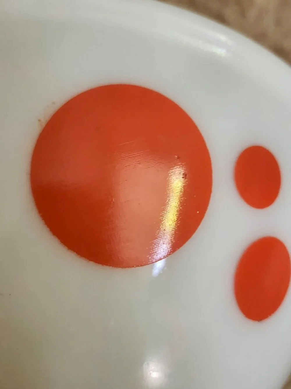 Hazel Atlas polka dot mixing bowls